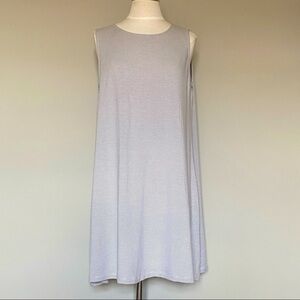 Cupcakes & Cashmere Gray Striped Swing Tank Dress, Medium